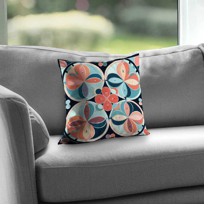 Pastel Mandala Poly Twill Throw Pillow | Home Decor Accent