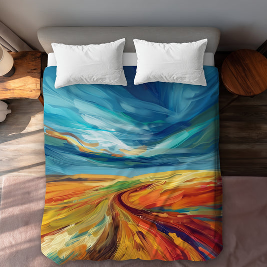 Land flow - 88"x88" Duvet Cover