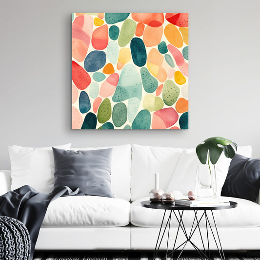 Seedy Shapes - Blue Canvas for Stylish Home Decor