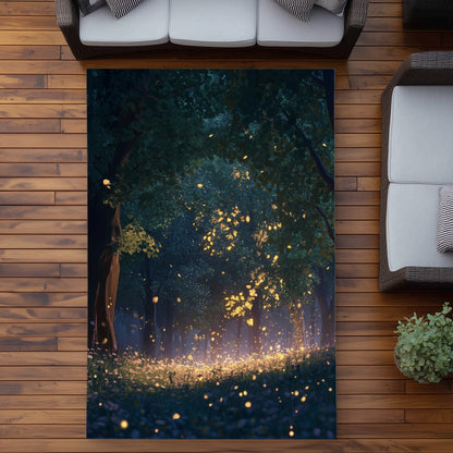 Tapis d'extérieur Glowing Leaves | Accessoire de décoration intérieure élégant