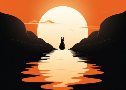 Running away - 17"x24" Bath mat
