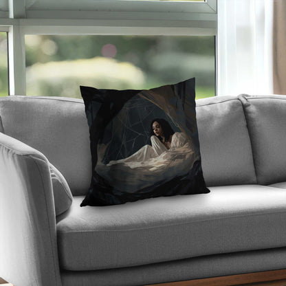 Spider princess Poly Twill Throw Pillow - Home Decor Accent