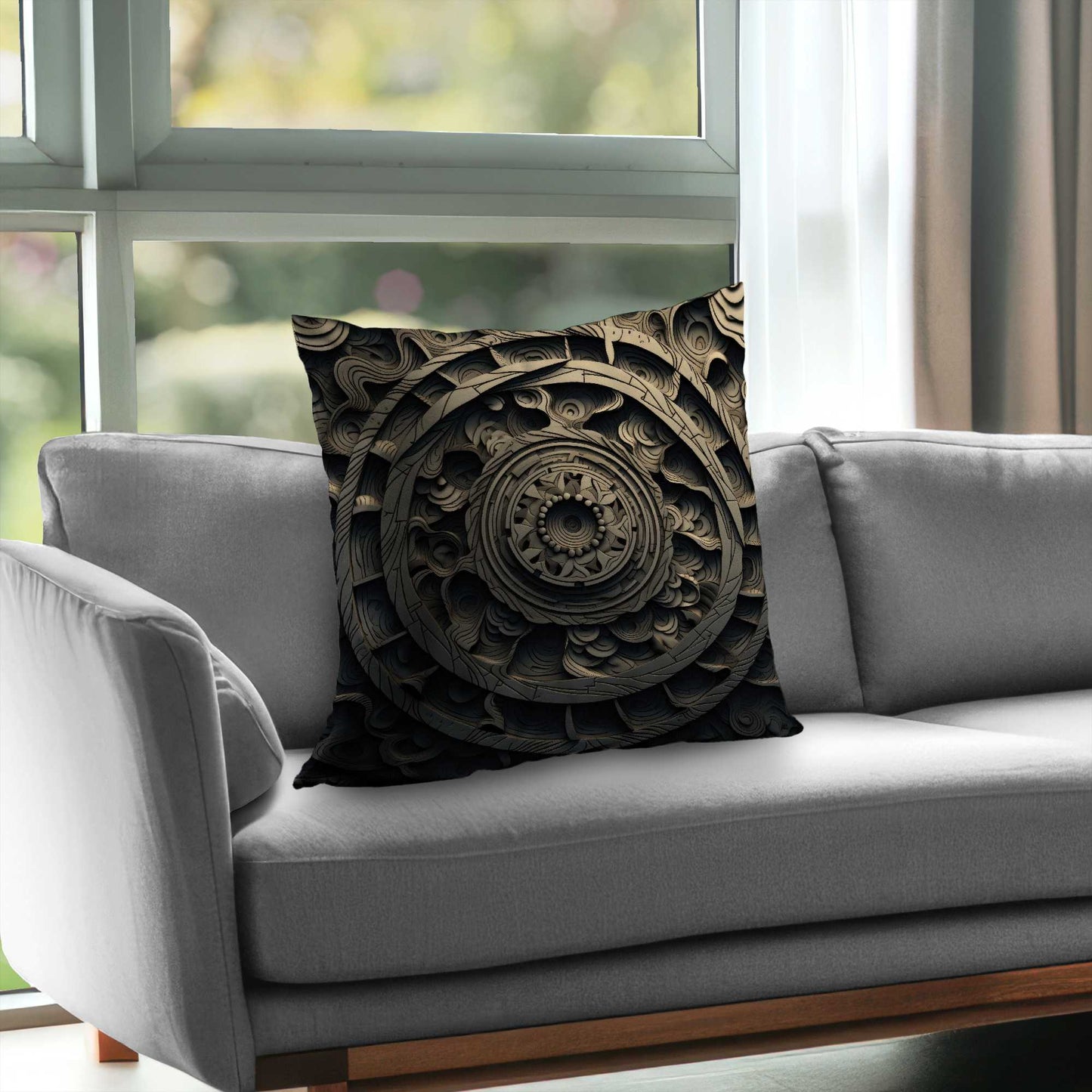 Cycles Poly Twill Throw Pillow | Stylish Home Decor Accent