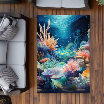 The Reef - Blue Outdoor Area Rug | Stylish Design
