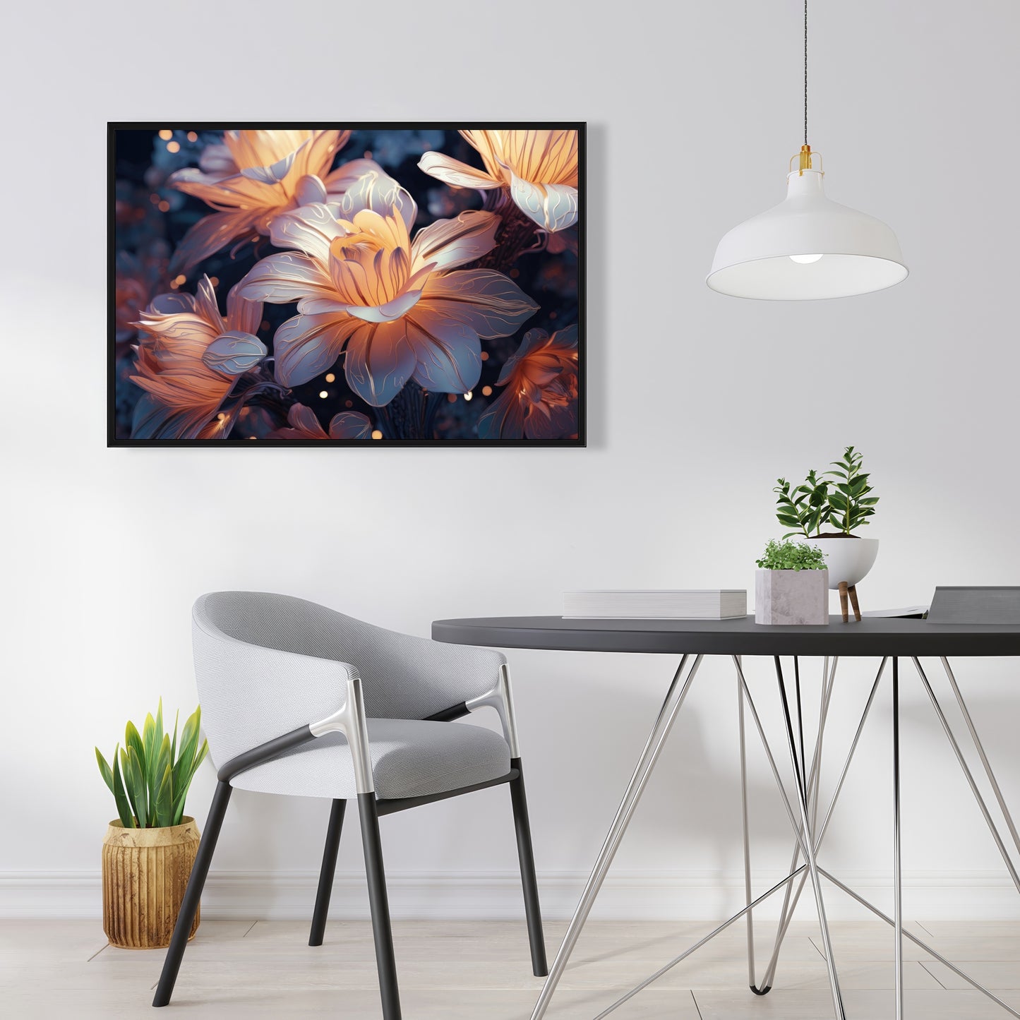 Pixie flowers - 36"x36" Framed canvas