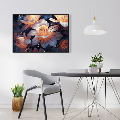 Pixie flowers - 36"x36" Framed canvas