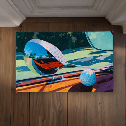 The Drive Summer Blue Indoor/Outdoor Door Mat | Home Decor