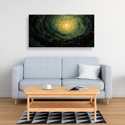 Swirling Gases - Black Canvas Art for Elegant Home Decor
