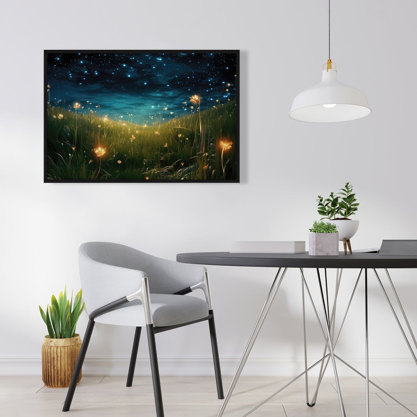 The night sky - 36"x36" Framed canvas