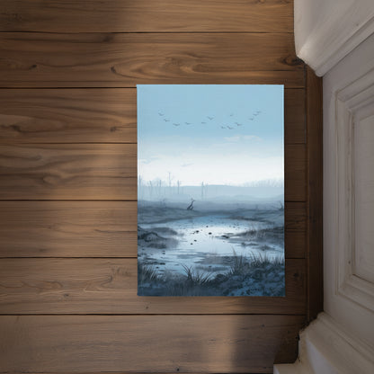 Swampy Lands White Indoor Outdoor Door Mat - Home Decor