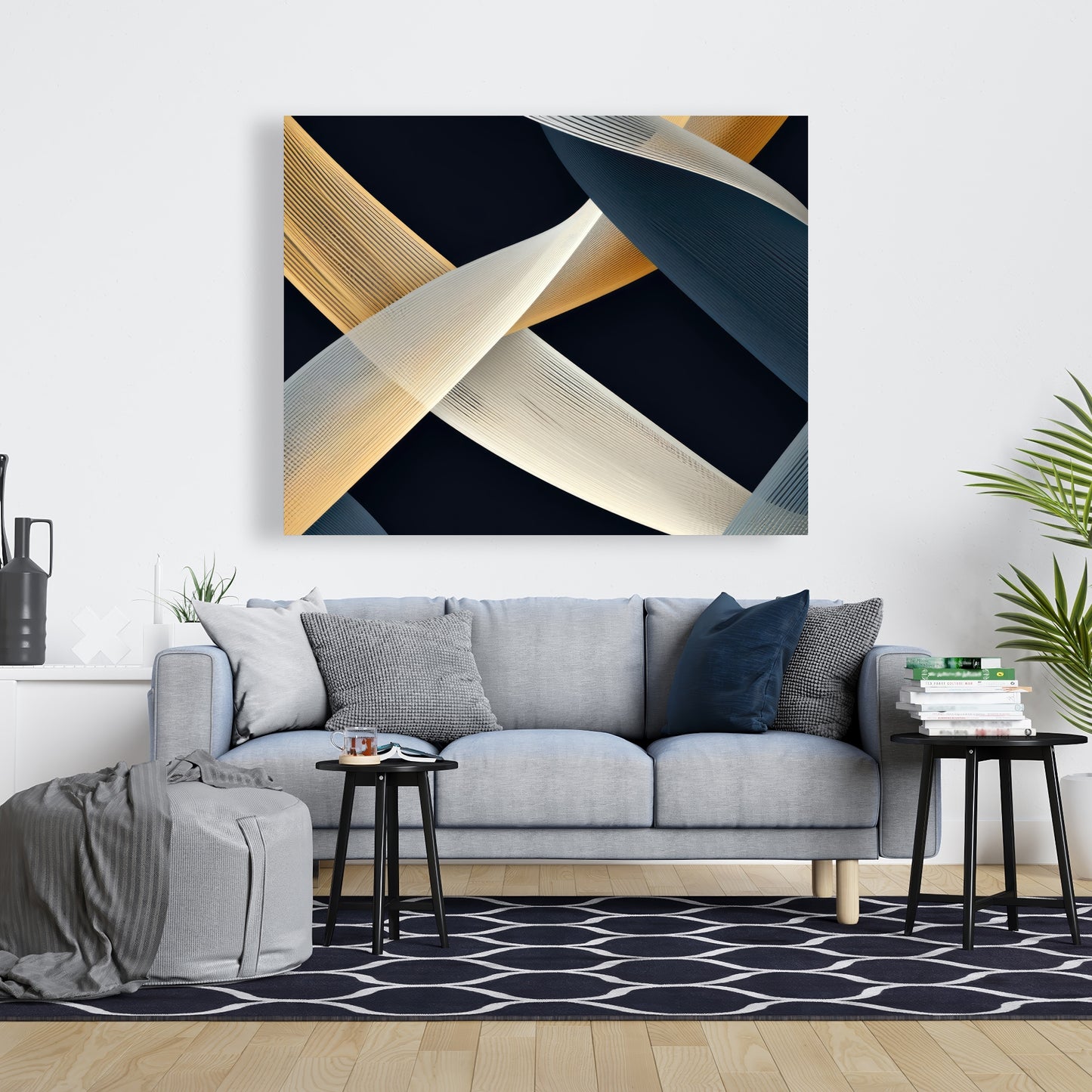 Ropes of Destiny - Gray Canvas Home Decor for Modern Spaces