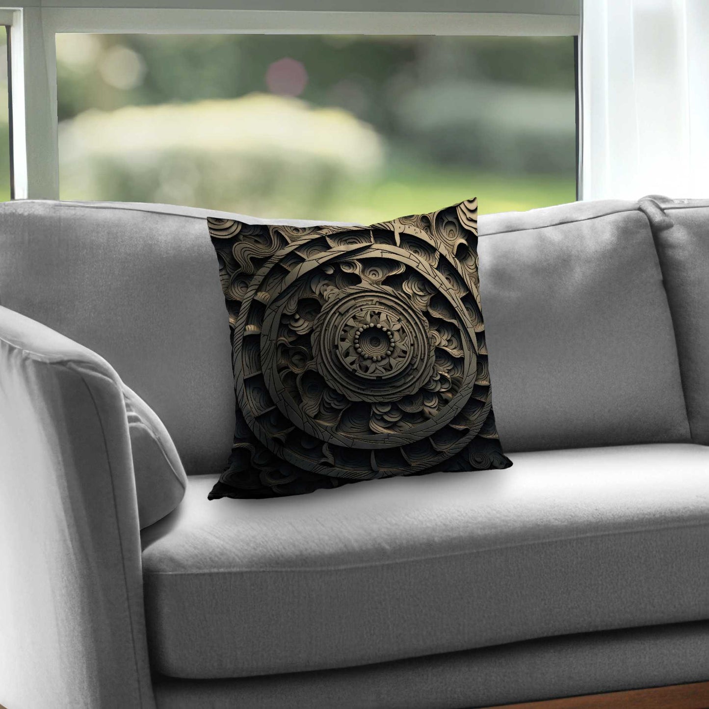 Cycles Gray Poly Twill Throw Pillow Insert | Home Decor
