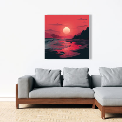 Red sky - 32"x32" Canvas