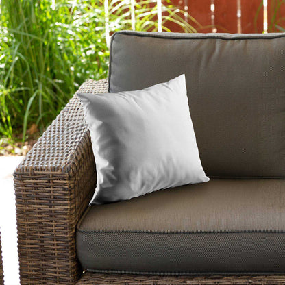 Coussin décoratif en sergé de polyester blanc pur | Décoration d'intérieur élégante