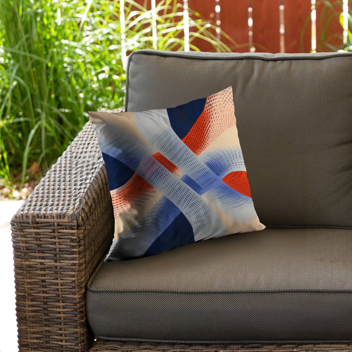 Abstract threading - Throw pillow - Print on demand