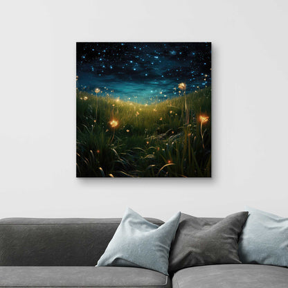 The Night Sky - Orange Canvas Home Decor | Modern Wall Art