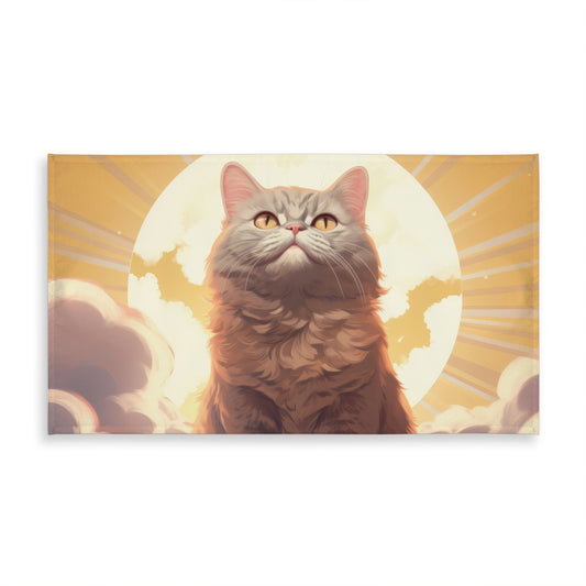 Intangible purr - Yellow Indoor Outdoor Tablecloth for Home Decor
