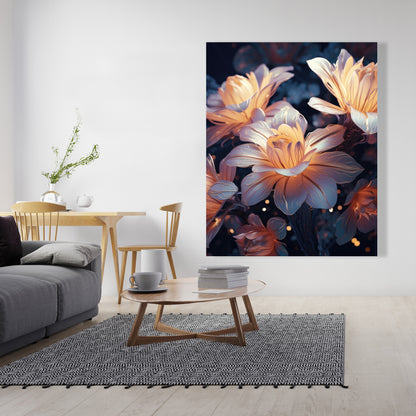 Pixie Flowers - White Canvas Home Decor for Elegant Spaces