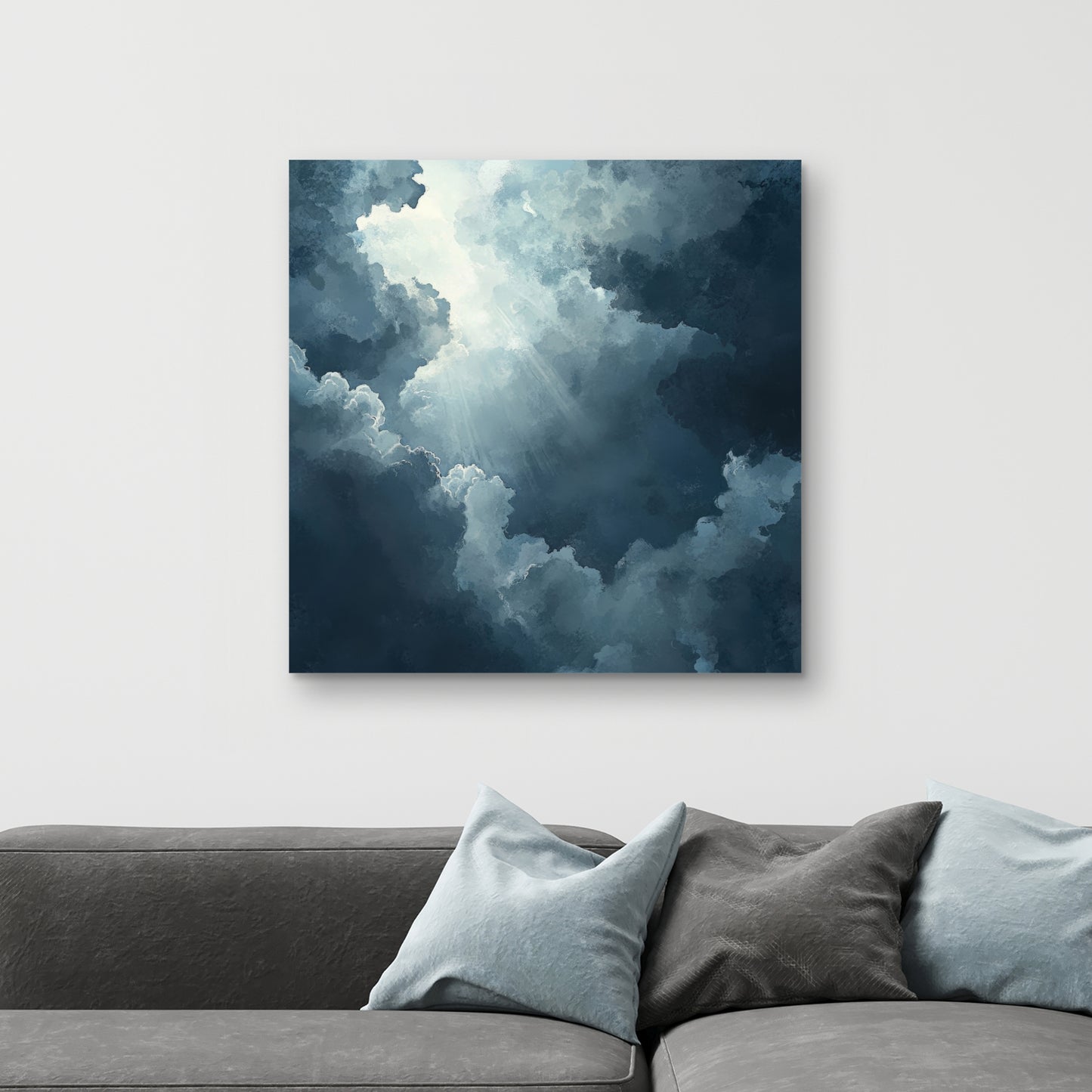 Afterglow - Blue Canvas for Elegant Home Decor | Unique Art