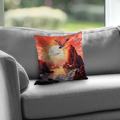 Coussin décoratif en sergé de polyester Isles of Omen - Décoration d'intérieur élégante