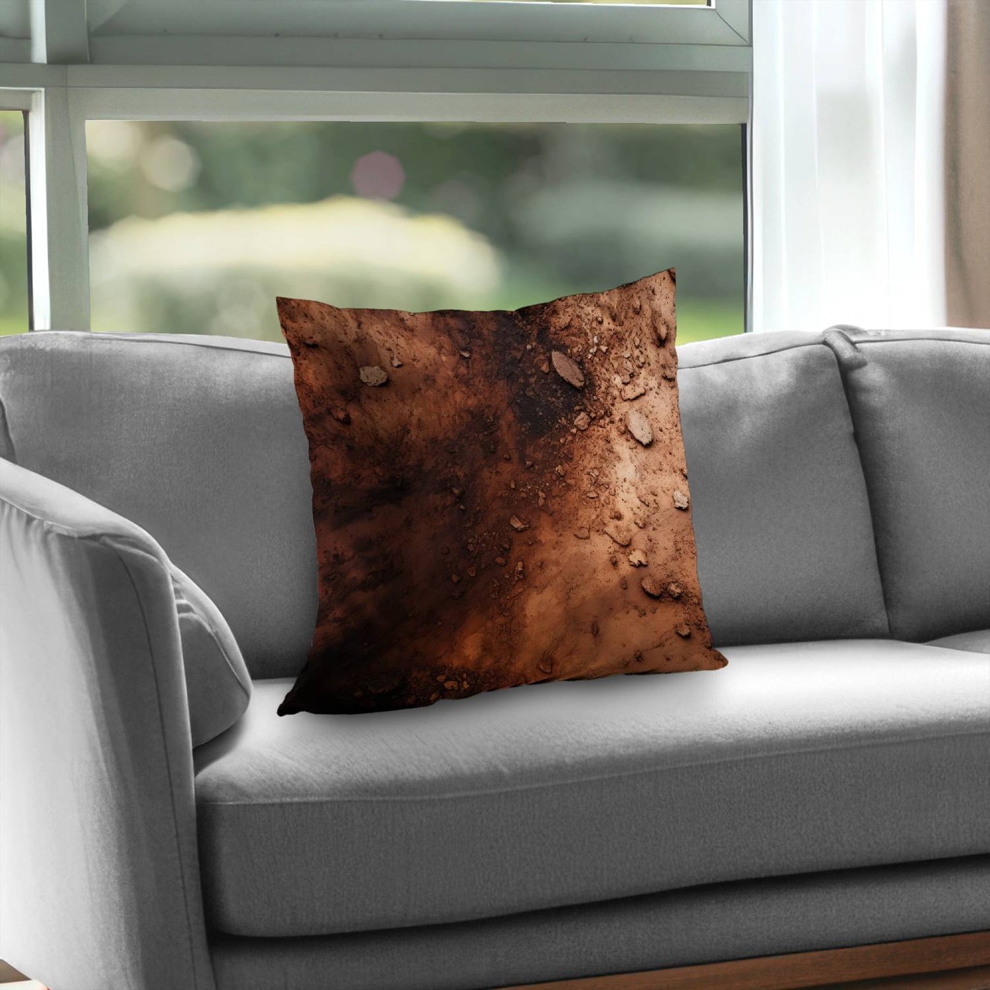 Digging Brown Poly Twill Throw Pillow Insert for Home Decor