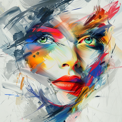 Abstract Look - White Framed Canvas Art for Home Decor