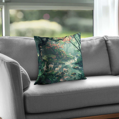 Sipping Poly Twill Throw Pillow - Stylish Home Decor Accent