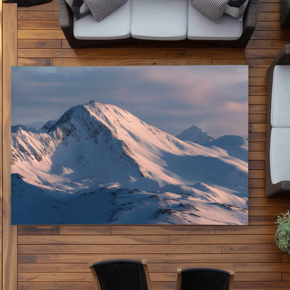 Tapis d'extérieur bleu Icy Peaks pour une décoration intérieure élégante