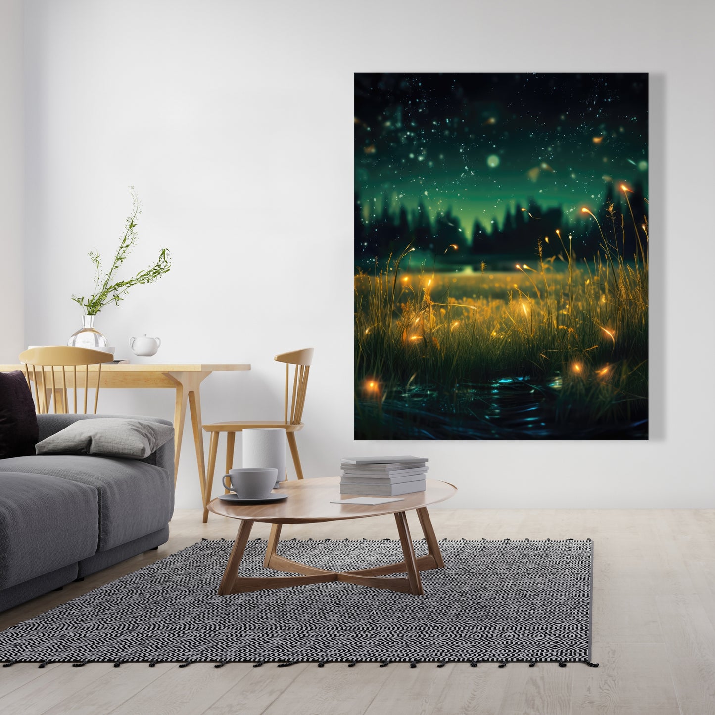 Light in the Dark - Black Canvas Wall Art for Home Decor