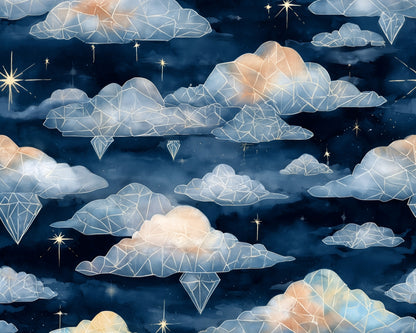 Nappe tressée nuages de cristal célestes pour la décoration intérieure