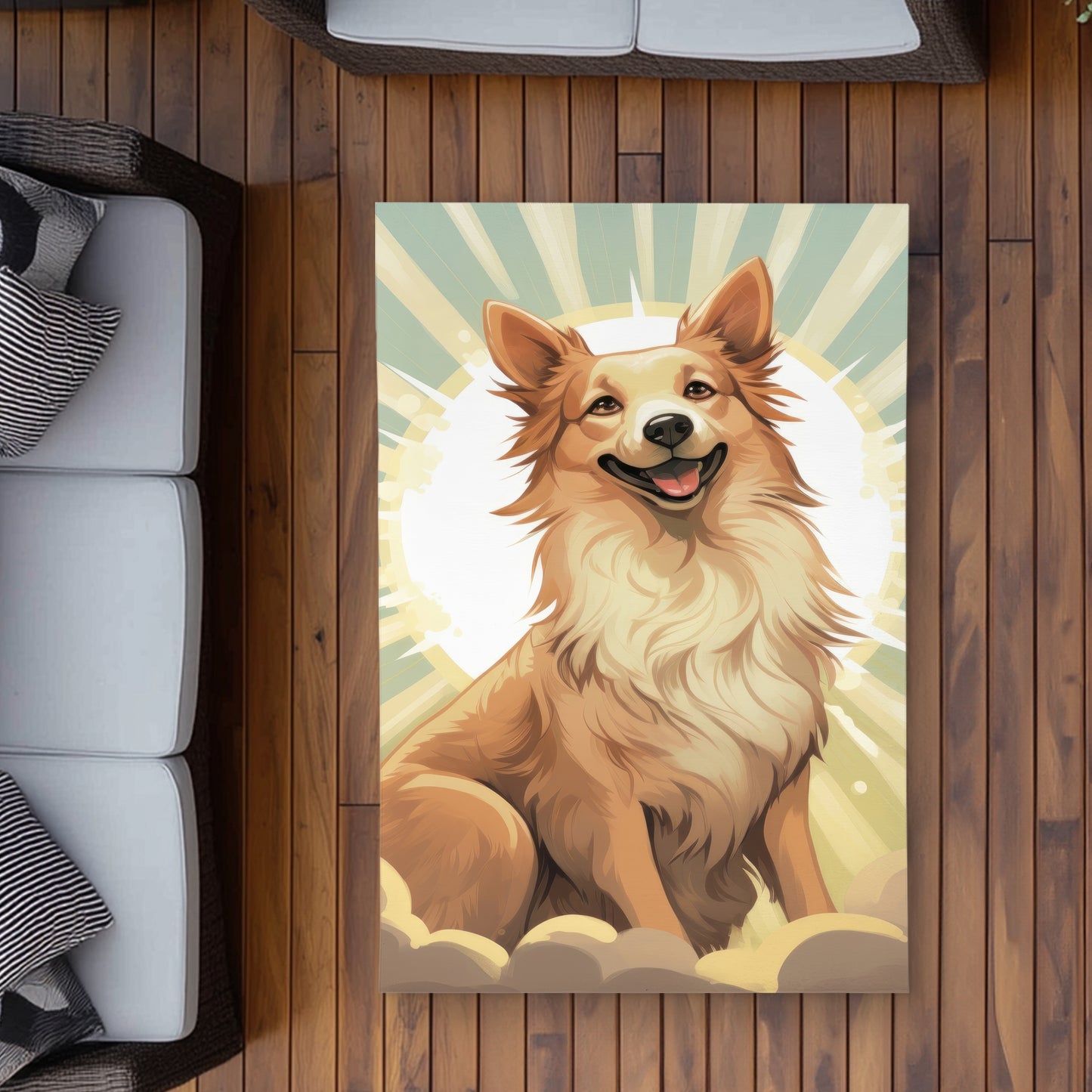 Who's a good boy - Turquoise Outdoor Area Rug for Home Decor