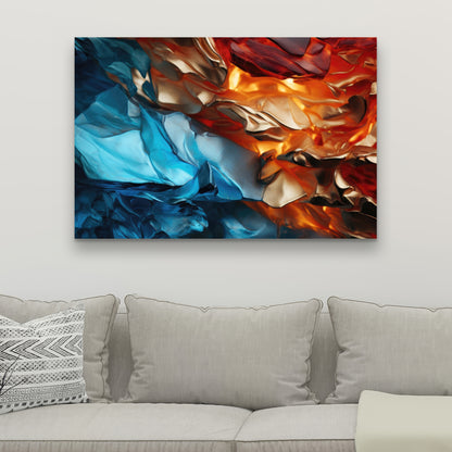 Mineral Contrast - Blue Canvas for Elegant Home Decor