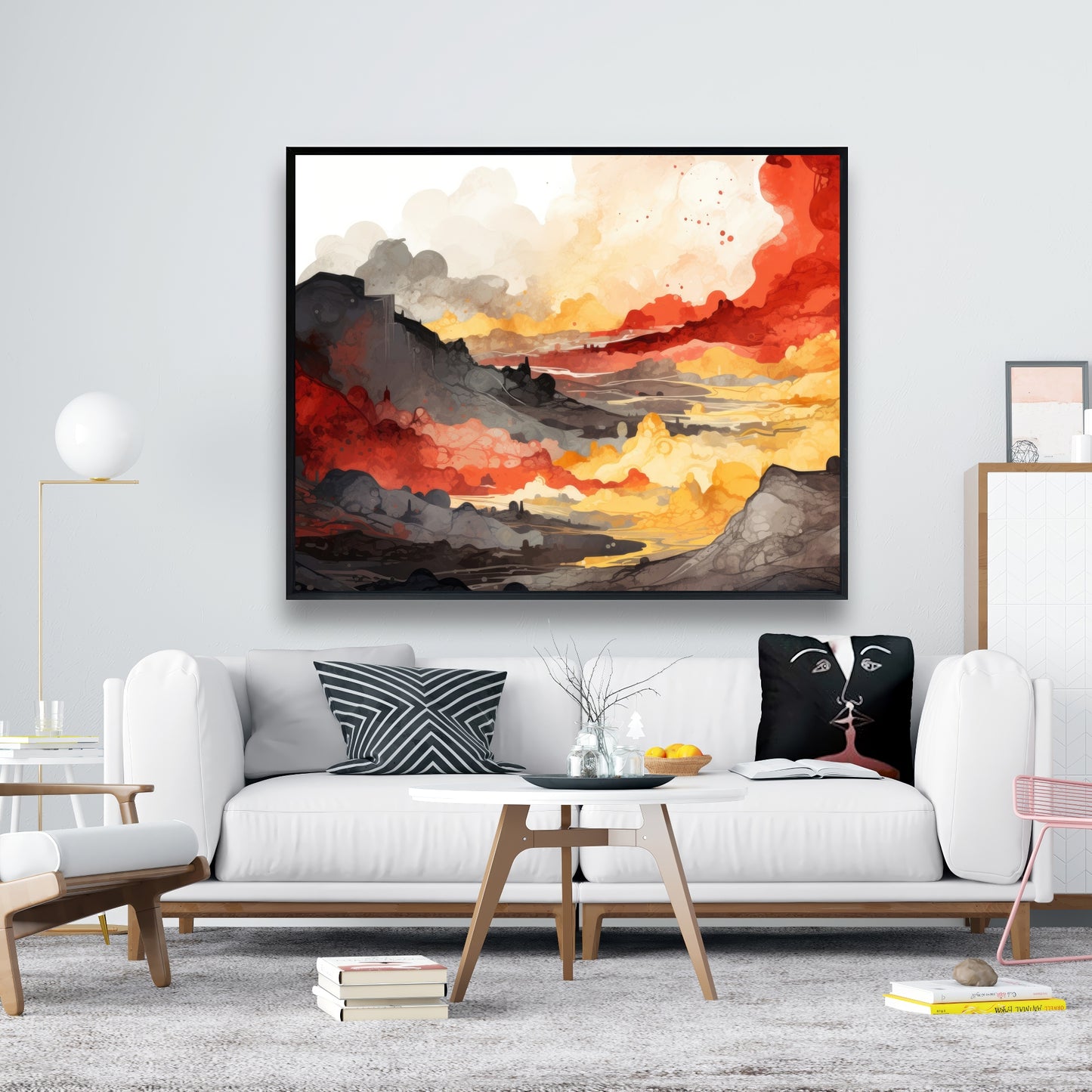 Scolding land - 36"x36" Framed canvas