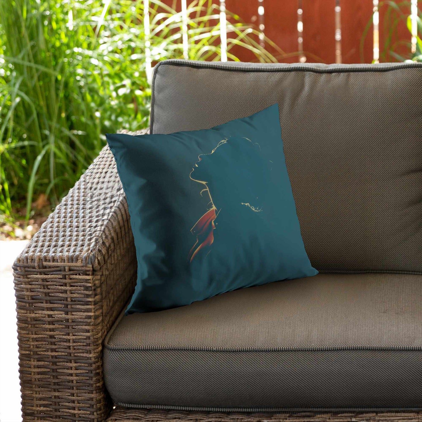 Coussin décoratif en sergé poly Silence Lumière Chuchotement | Décoration d'intérieur