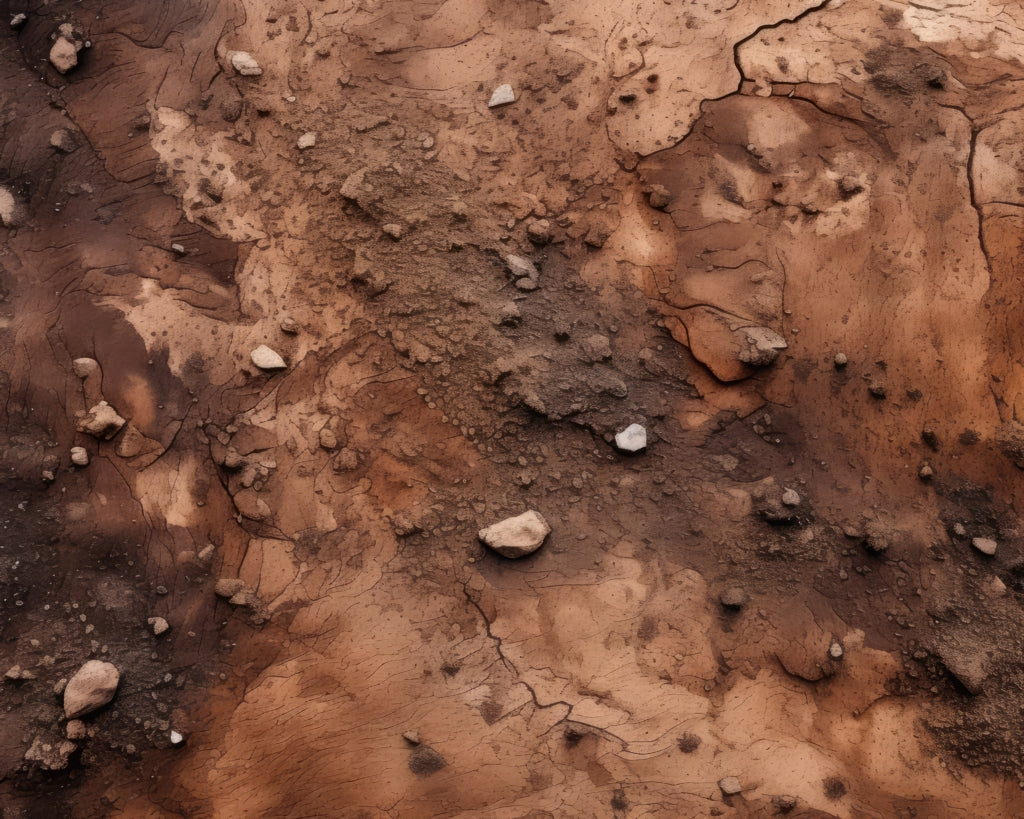 Mud and Stones - Brown Polyester Placemat for Home Decor