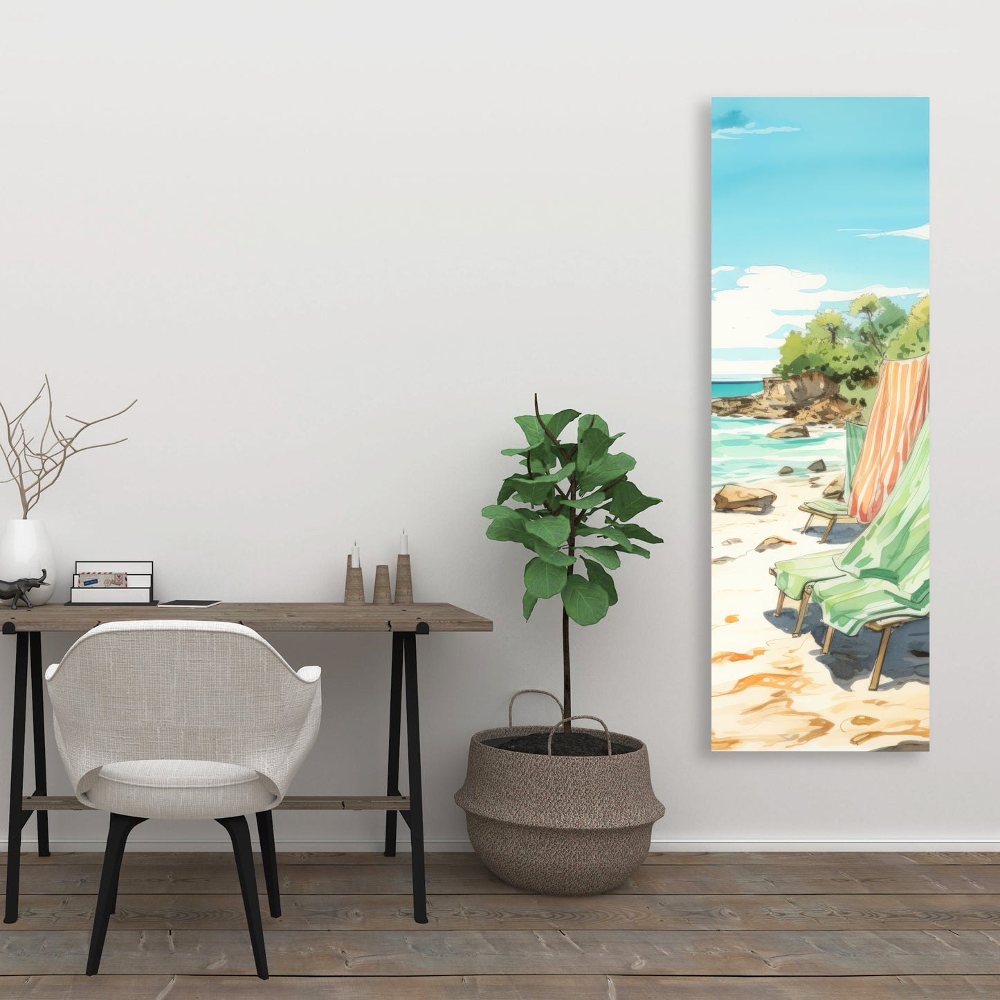 Beach Calm - Turquoise Canvas Wall Art for Home Decor
