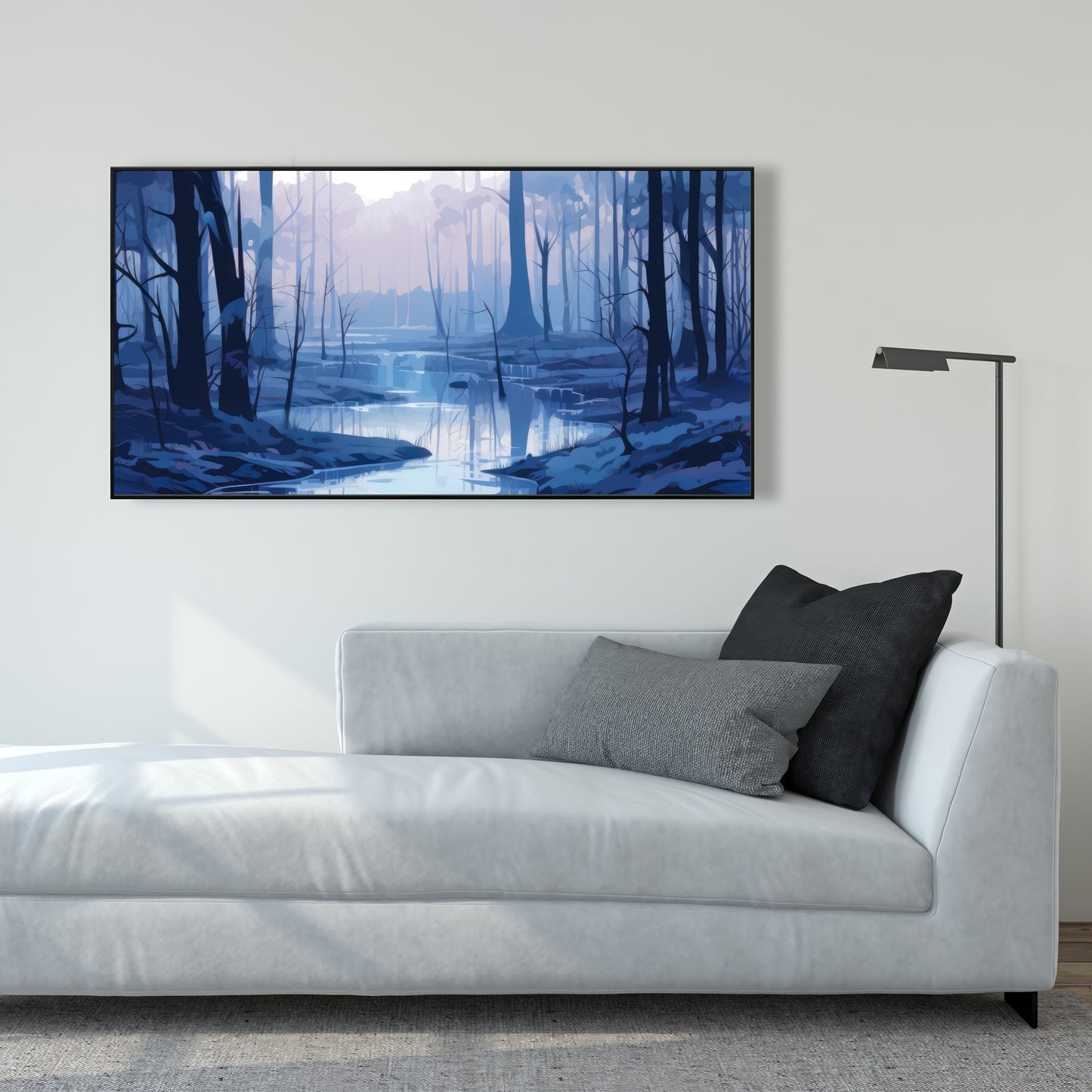 Cold and muddy - 36"x36" Framed canvas