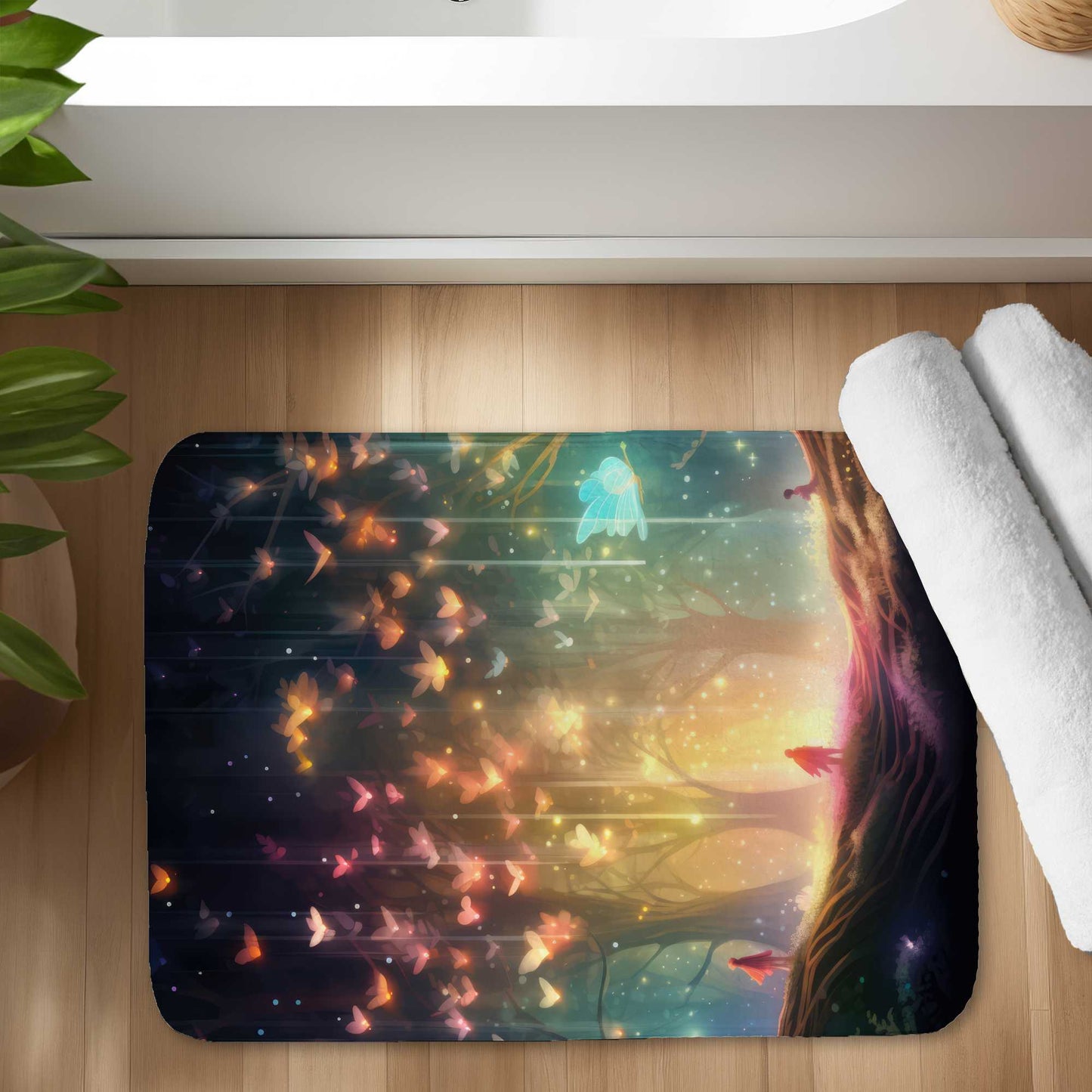 A dream come true - Orange Bath Mat for Home Decor