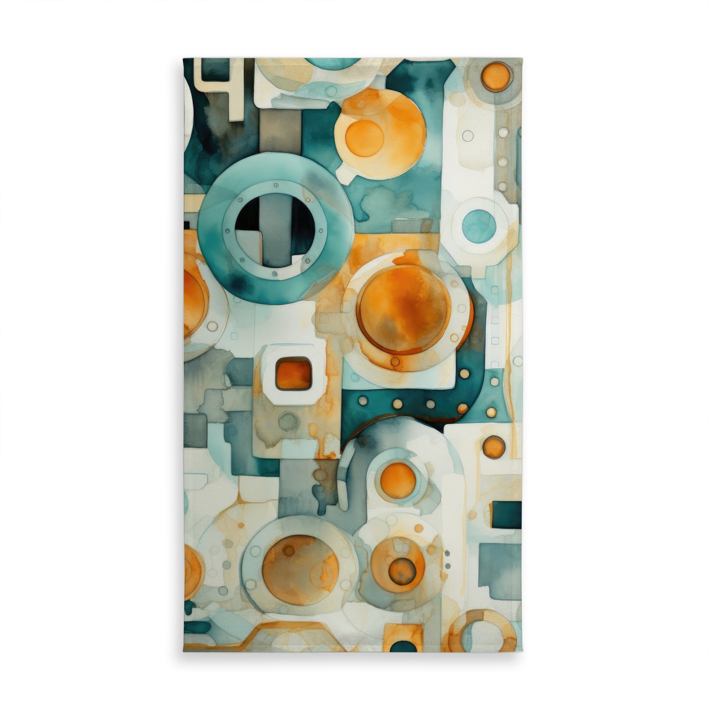 Decomposed Porthole Gold Tablecloth | Indoor Outdoor Decor