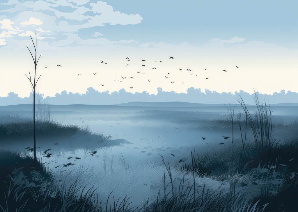 Evening marsh Gray Bath Mat | Elegant Home Decor Accessory