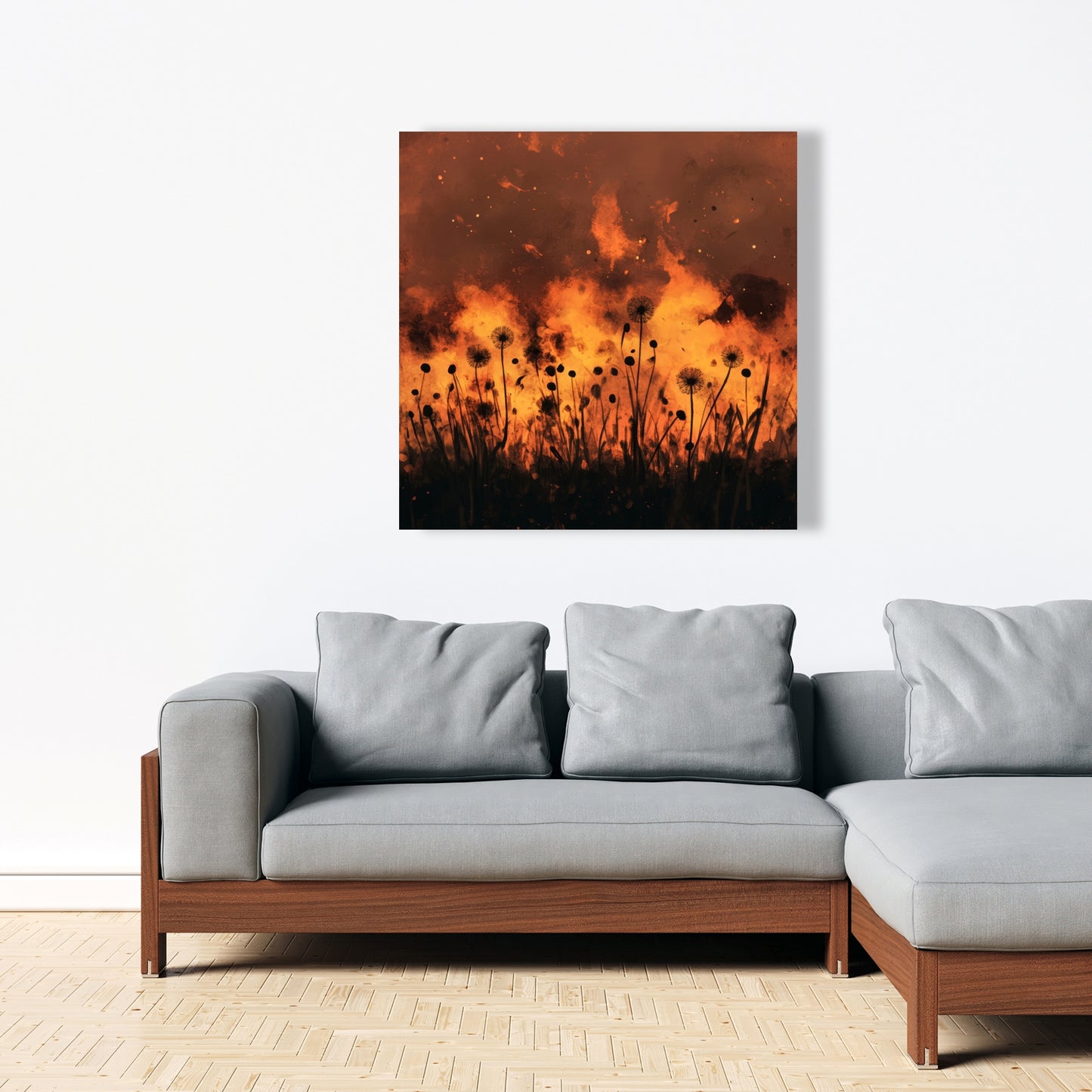 Ablaze - Black Canvas Home Decor for Modern Elegance