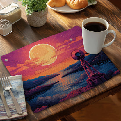 Measure the Calm - Yellow Braided Polyester Placemat | Home Decor