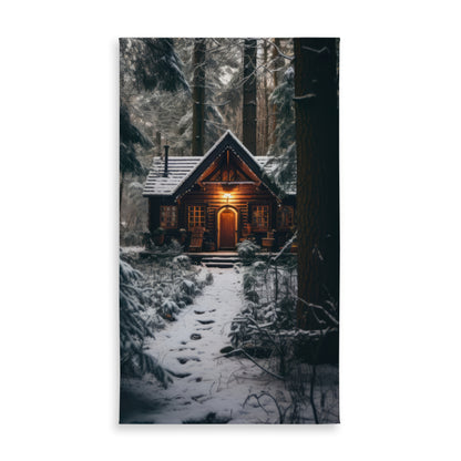 The lone cabin - Brown indoor outdoor tablecloth for decor