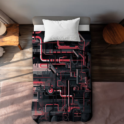 Industrial Empire Gray Duvet Cover - Stylish Home Decor