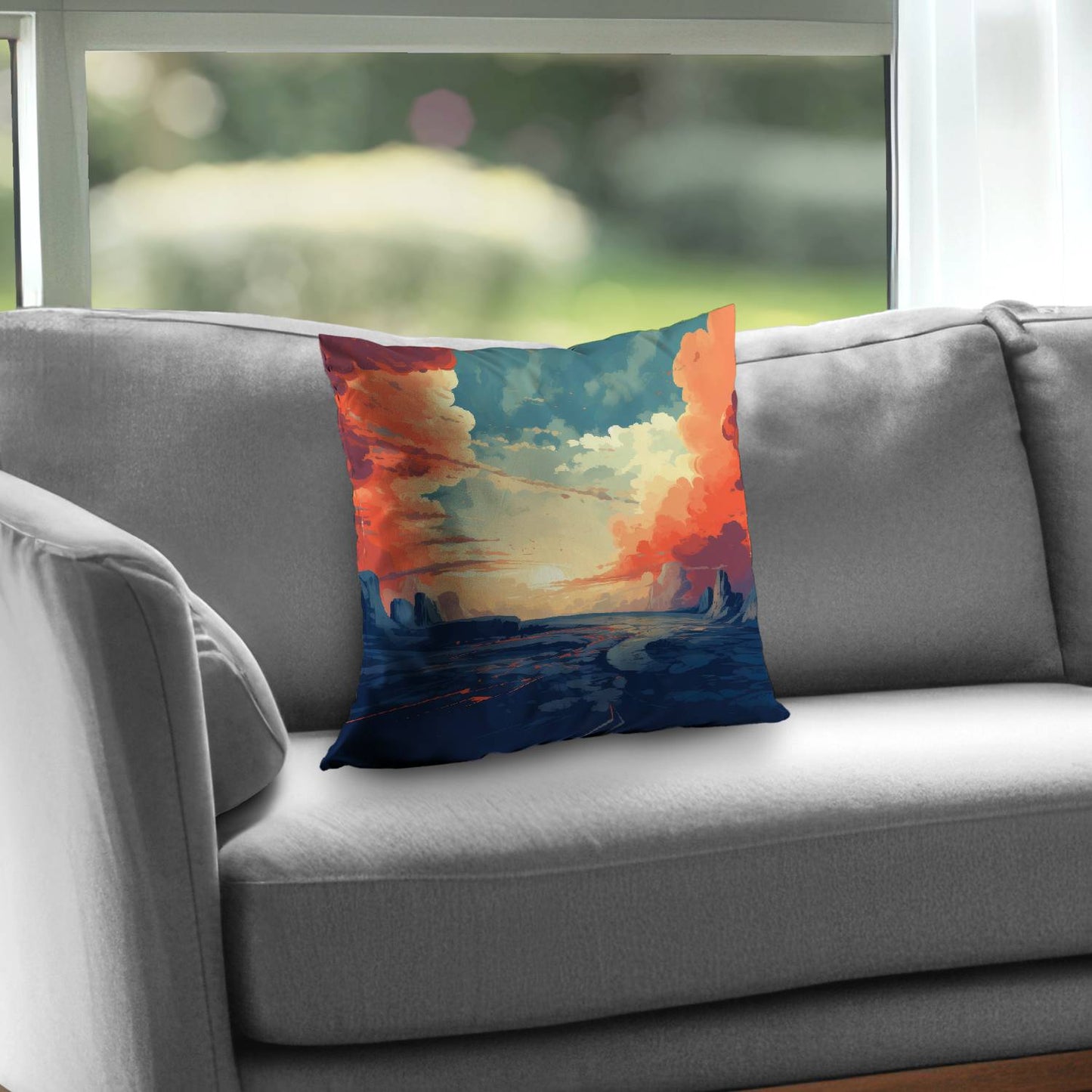 Finally light - Throw pillow - Print on demand