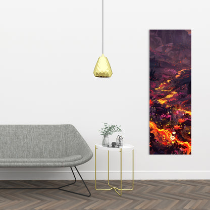 Bloom and Eruption - Yellow Canvas Home Decor Artwork