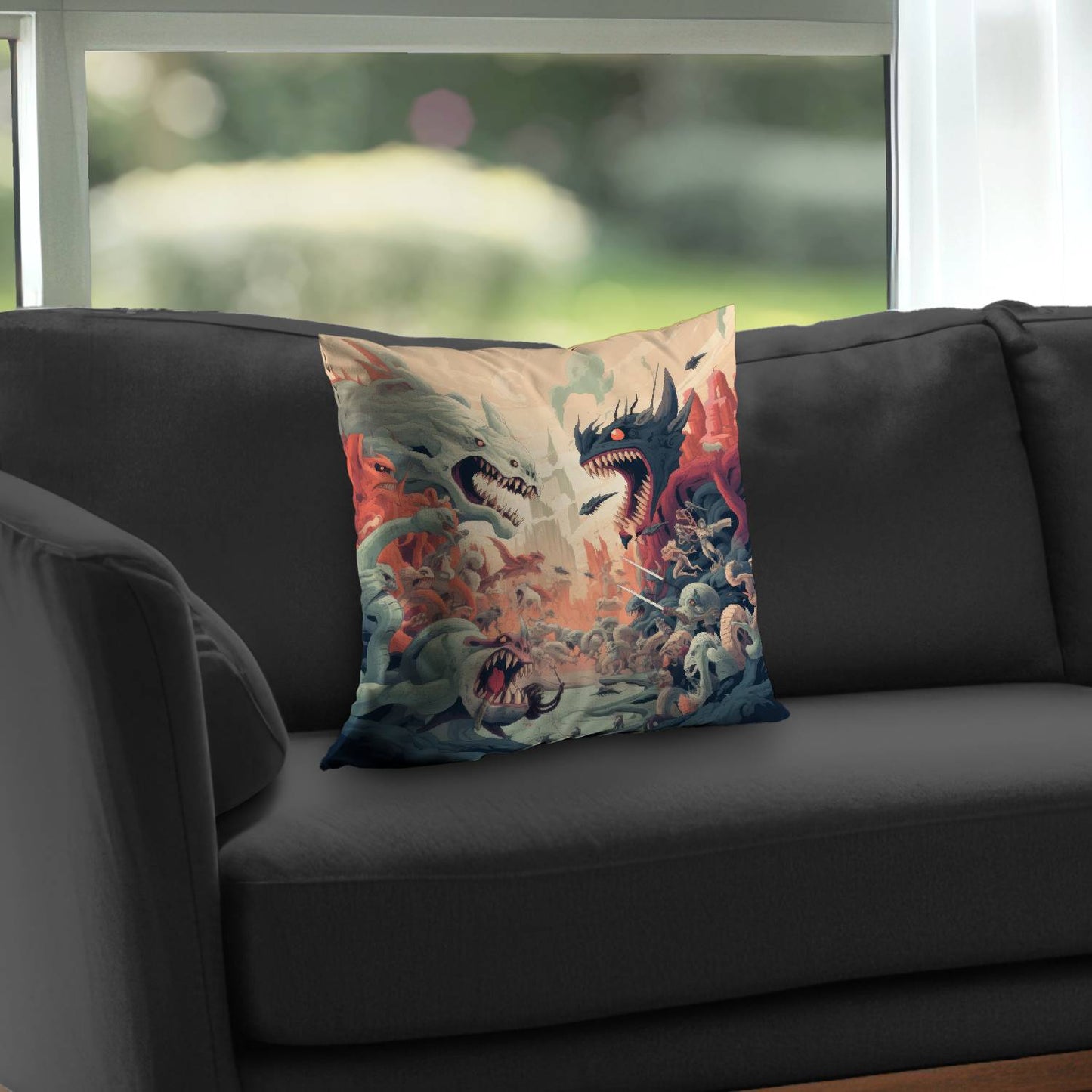 Ultimate fight - Throw pillow - Print on demand