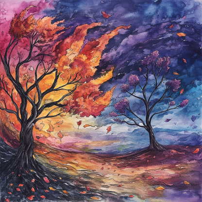 Before the storm Blue Poly Twill Throw Pillow - Home Decor