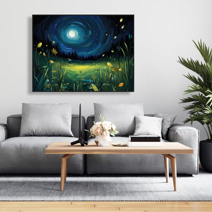 Between grass blades - 36"x36" Framed canvas