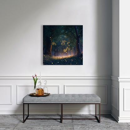 Glowing leaves - 32"x32" Canvas